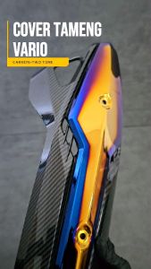 Tutup Cover Knalpot Honda Vario 125 & 150 Esp Carbon + List Two Tone Besi CNC