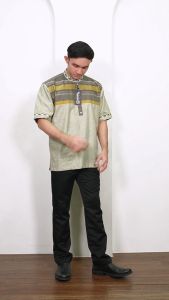 BAJU KOKO PRIA DEWASA TERBARU (BONUS DUS) MOERBA 19D243528 Kancing Atas Sage