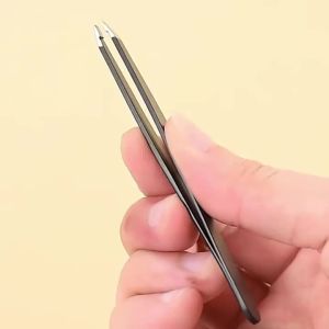 1/2/4 Thép Không Gỉ Màu Đen Nghiêng Đầu Nhíp Để Cắt Tỉa Lông Mày Mọc Ngược Tóc Mũi Tóc Lông Mặt Loại Bỏ Mụn Đầu Đen