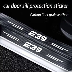 4pcs Car Door Sill Protector Anti-Scratch Carbon Fiber Sticker Welcome Pedal Guard Auto Threshold Strip for BMW E39