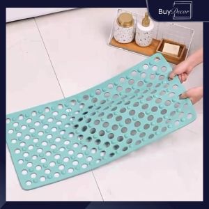 Buydecor Bathroom mat Shower mat Non-slip 70*40 Large suction cup Non-toxic TPE Big Water drainage hole Kitchen mat Doorway mat