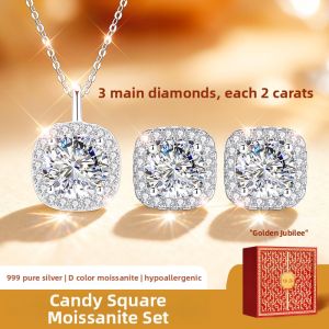East Beauty | Sterling Silver Cube Design Pendant Necklace