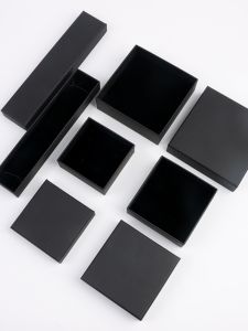 Black Universal Hard Box Jewelry Storage Ring Earring Bracelet Hairpin Gift Packaging Box TianDi Cover Design Fashion Accessory