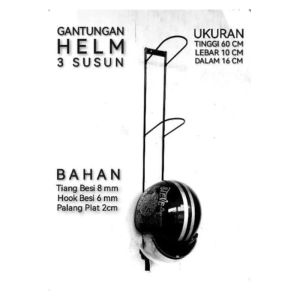 RAK HELM/ GANTUNGAN HELM/ RAK HELM TEMPEL DINDING