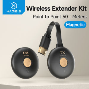 Hagibis Wireless HDMI Transmitter Receiver Extender Kits Mini 1080P60Hz 5GHz 164ft Wireless Display Dongle Plug and Play for Laptop PC Netflix PS4/5 TV Projector Streaming