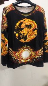 TAILOR เสื้อยืดแขนยาวเสื้อยืดแขนยาวลายมังกรวัยกลางคนฤดูใบไม้ร่วงเสื้อยืดพิมพ์เสื้อยืดผู้ชายเสื้อยืด