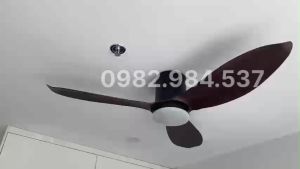 [Ảnh thật-Bảo Hành 10 năm]Quạt trần 3 cánh cho chung cư trần thấpđộng cơ DC lõi đồng inverter siêu mátđiều khiển từ xa 6 tốc độ gió 3 chế độ sáng