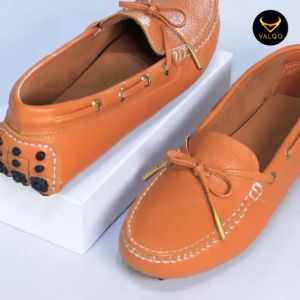 [VALQO] JENIE Sepatu Kulit Sapi Wanita Kantor Santai Loafer Flat Shoes Sole Anti Selip Mocasin Slip On