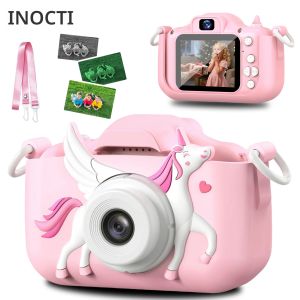 INOCTI เด็กดิจิตอลกล้องเด็กวัยหัดเดินกล้องวิดีโอ1080P HD Dual เลนส์ สําหรับ 3-12 ปีวันเกิดคริสต์มาสของขวัญของเล่น