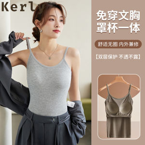 Modal Camisole Women Singlet Inner Tank Top Sleeveless Undershirt with Padded