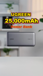 【TISI 】UGREEN 145W 25000mAh Large Capacity พาวเวอร์แบงค์ ค์ชาร์จเร็วPowerbank พกพา Type C เพาเวอร์แบงแท้ หน้าจอ LED 90Wh Model:PB205