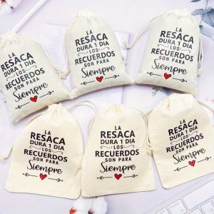 10pcs Spain hangover bag hard one day memories are forever Personalized Wedding Gift Bag Single Pie Recovery Kit Anti Resaca