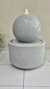 น้ำพุน้ำล้นตั้งพื้น อ่างน้ำพุตกแต่งบ้านเสริมฮวงจุ้ย น้ำพุมินิมอลโมเดิร์น น้ำตกจำลอง รุ่นGranilite MZ16126JB