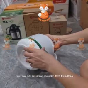 [HỎA TỐC] Gioăng ron phích 1 lít Rạng Đông mã 1055 nắp nhựa nút ấn lõi lọc phụ kiện thay thế bình thủy bình giữ nhiệt