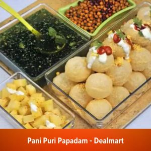 Pani Puri Papad & Masala 3D Oval Papad Ready to Fry Authentic Pani Puri Halal Vegetarian