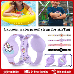 Waterproof Case for Apple AirTag Kids Silicone Strap Air Tag Anti-lost Protective Cover for Children Tracker Locator Wristband For Airtag Wristband Kids Waterproof Silicon Cartoon Hidden Airtag Bracelet Anti-Lost Airtag Holder Case Tracker Accessory
