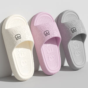 Cartoon Bear Women Slippers Summer Slides Beach Slipper EVA Indoor Women Flip Flops Men Soft Soled Non-Slip Home Couple Sandals