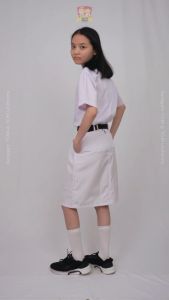 Seragam TOM - Rok SMA Span (L1) Pendek Putih
