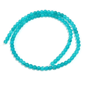 Natural Chalcedony Stone Beads Water Green Loose Spacer Jades Stone Bead for DIY Bracelet Necklace Jewelry Making Accessories