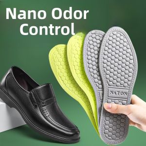 LINGMIAO | Anti-sweat Anti-odor Antibacterial Deodorizing Summer Leather Shoe Insoles for Men