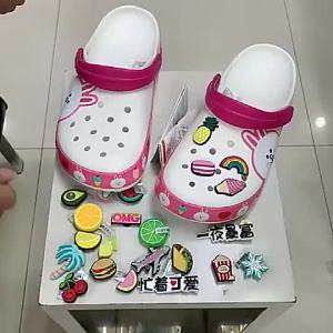 cross jibbitz charms Red Lip Bow Fashion Shoes Flower DIY Accessories Shoe Buckle Upper Decorations