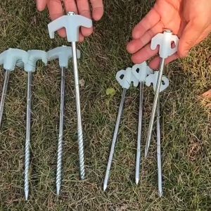 🚚🚚🚚จัดส่งจากประเทศไทย🛵🛵🛵สมอบก สหมอบก หมุดยึดเต็นท์แข็งแรง ทนทาน สุกใส tent pegs ขนาด 25cm พร้อมส่ง