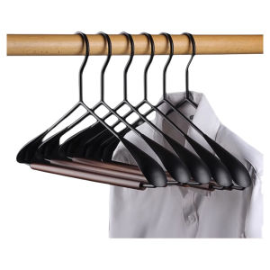 Luxurious Elm Wood Iron Art Wide Shoulder Coat Hanger Nordic Style Wardrobe Hat Room Wooden Home Use Coat Hook Anti-slip Traceless