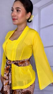 DISC 30% FLASH SALE!!! KEBAYA KUNINGAN LENGAN PANJANG & LONCENG SKIN MELON SIFON VIRAL