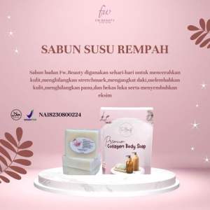 (ORI 100% FRE JARING SABUN) SABUN BADAN EXTRA SUSU DAN REMPAH FW BEAUTY BY NINAW BPOM
