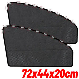 Magnetic Car Sunshade Universal Foldable Unobstructed View Nylon Mesh Curtain with Strong Magnets UV Protection Window Sunshades