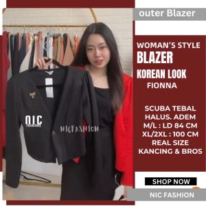 Blazer Wanita Korea Style Kekinian Lengan Panjang Outer Kantor Oversize Wanita Vionna - NIC Fashion/ Blazer Wanita Crop Wanita Korea Style