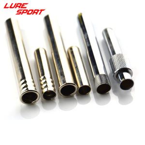 Bronze Fishing Rod Connectors Solid Shaft Lure Rod Raft Rod Fishing Gear Accessories DIY Boat Pole Connect Tube Fishing Equipment