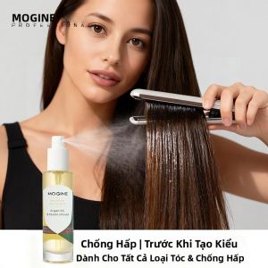 Dầu Dưỡng Tóc MOGINE Dạng Xịt Bảo Vệ Nhiệt 55ml Làm Mượt Tóc Không Cần Xả Phục Hồi Tăng Cường Dưỡng Ẩm Cho Tóc Mềm Mượt Dùng Được Cho Cả Nam Và Nữ.