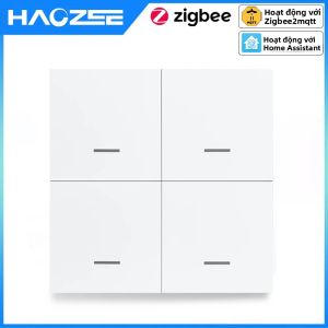 Công Tắc Thông Minh ZigBee 4 Gang 12 Bộ Điều Khiển Nút Nhấn Cảnh Hỗ Trợ DeCONZ Zigbee2mqtt Home Assistant - Điều Khiển Từ Xa Không Dây