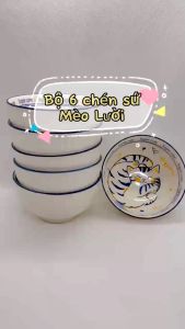 Nhiều Mẫu Chén - Bộ 6/10 Chén Sứ 4D Vân Tổ Ong Sọc Trơn – Chén Ăn Cơm Gốm Sứ Cao Cấp 11.5cm
