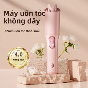 Máy Làm Xoăn Tóc Gốm Điện 28mm Ion Âm Xoay Tạo Kiểu Tóc Chống Rối Tạo Sóng Giúp Tạo Những Lọn Tóc Đẹp
