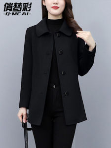 High-End Brand Womens Mid-Length Coat Autumn New Style Woolen Outerwear for Middle-Aged Mothers Fashionable And Elegant