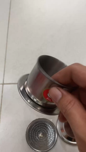 Phin cafe inox Long Cam Lưới Vặn Size 6cm