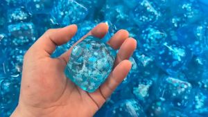 1pc Squishy Ice Cube Stress Balls Mini Ice Cube Pinch Toy Transparent Small Ice Block Pinch Children Squeezing Toy Stress Relief Sensory Toy Birthday Gifts