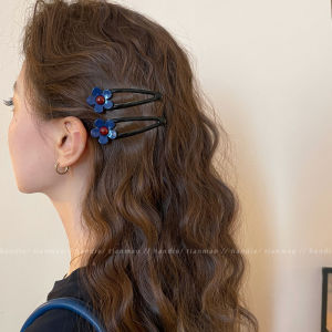 คลิปผมดอกไม้ย้อนยุค คลิปผมข้าง ทรงหน้าใหม่ 2025 ทรงหางม้าสุดหรูหรา เครื่องประดับผมสไตล์เกาหลีสำหรับผู้หญิง