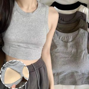 Phụ Nữ Áo Crop Top Áo ngực Liền Mạch Một Mảnh Hình Chữ U Áo lót dưới vest nâng Tops Nữ Brassiere Đồ Lót Yếm Trong Đệm