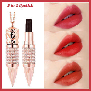 LemonBlue 3-in-1 Matte Masonry Queen Lipstick 24-hour long-lasting waterproof Japanese and Korean star same style (Lipstick Viral TikTok)
