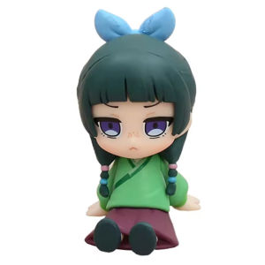 Bandai | Q Version Maomao Jinshi Kawaii Sitting Mini Figure Anime Desktop Car Ornament Collectible Model Toy from Apothecary Diaries