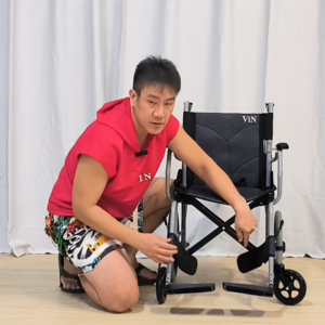 ViN-11AS Lightweight Wheelchair foldable Push Chair for elderly chair small wheelchairs for adult transport portable wheel chair