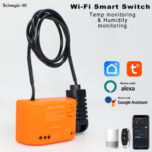 Tuya WiFi Temperature Humidity Sensor With External Probe for Smart Home Hygrometer APP Monitoring For Plants Aquarium Winery