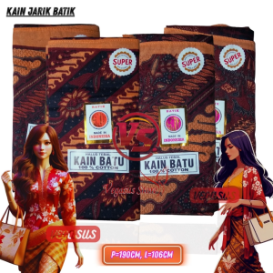 3Pcs Kain Panjang Jarik Batik Kain Batu Solo SJT Halus Tebal 100% Cotton Made in Indonesia-Aurora