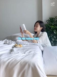 Bộ chăn mền ga gối GONI CHILL màu Trắng Trơn - Ga drap giường bo chun cao 4-25cm kích thước 1m 1m2 1m4 1m6 1m8 2m2