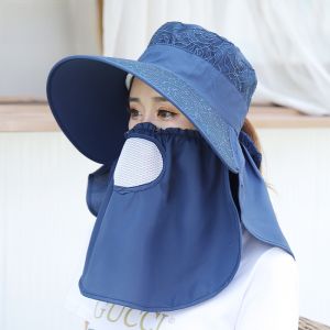 หมวกกันแดดปีกกว้างลายลูกไม้สำหรับเดินทาง ฤดูร้อน ปี 2023 หมวกกันลมป้องกันฝุ่นและแสงแดด สำหรับผู้หญิง อุปกรณ์กีฬาและกลางแจ้ง