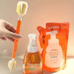 Combo Nước rửa bình sữa + Dụng cụ vệ sinh bình sữa đa năng