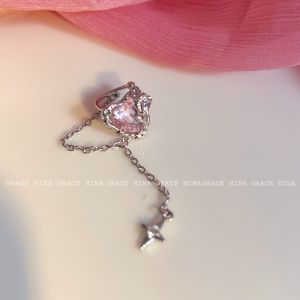 Sweet Cool Hot Girl Love Tassel Ear Clip Female Non-Pierced Ear Bone Clip Earrings Light Luxury High Grade Sense Ear Stud Design Non-mainstream